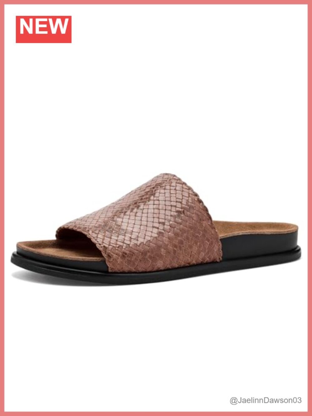 Women's Leather Slide Sandals